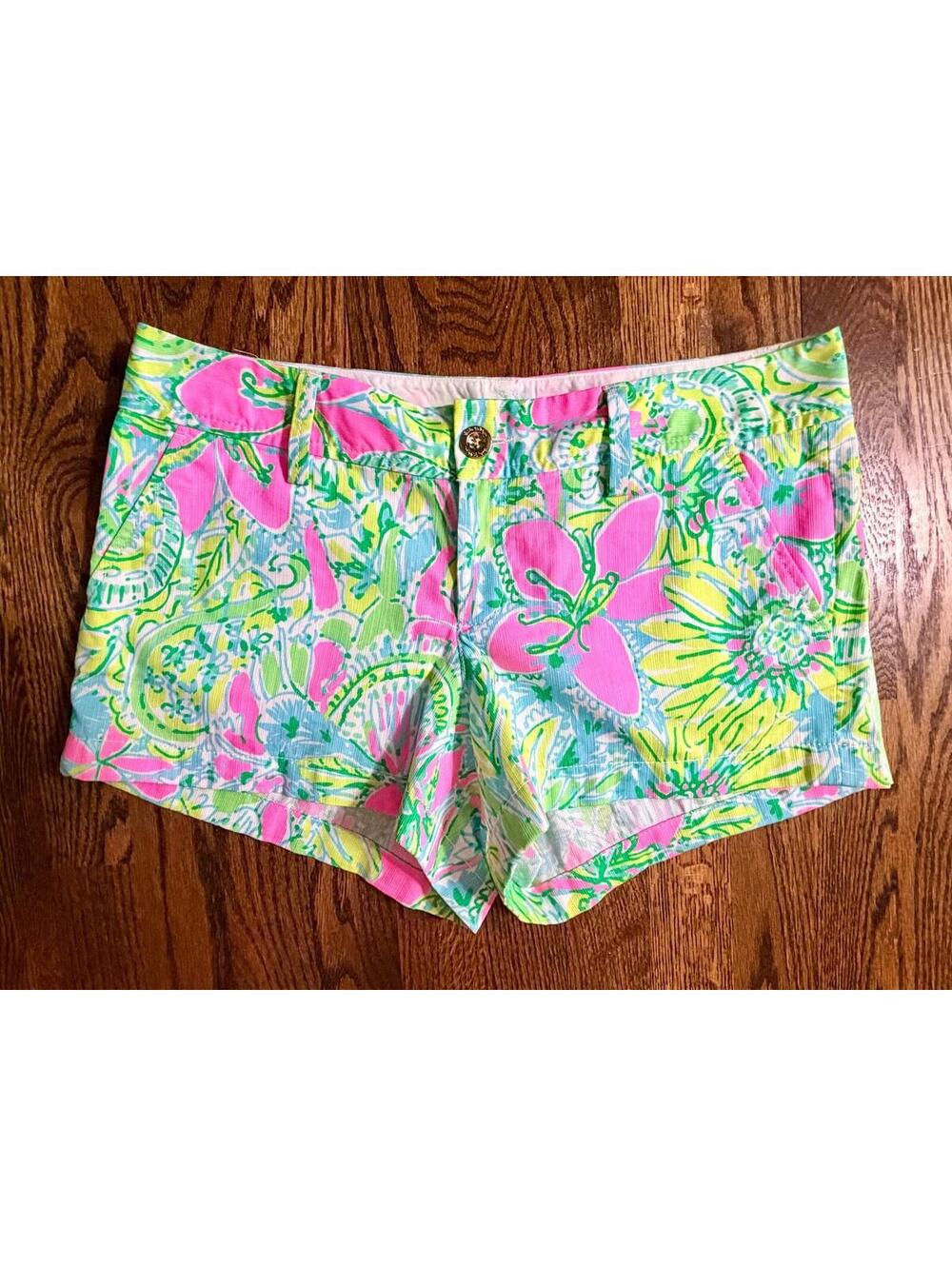 Lilly Pulitzer Vintage The Walsh Shorts Nov-15 “Coconut Jungle Beachy” SIZE 8